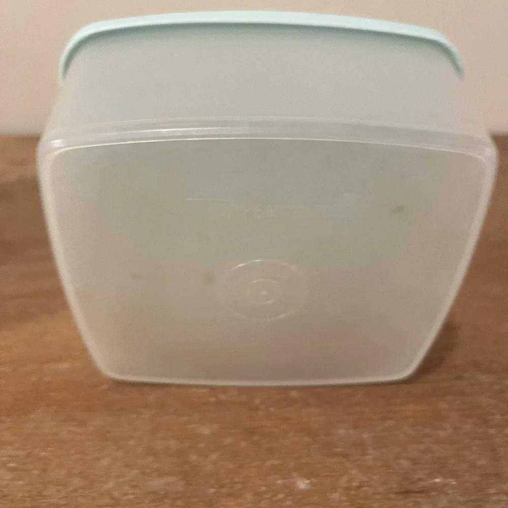 VTG Tupperware Sheer Freezer Storage Containers Mint Lids Made in USA Lot of‎ 2